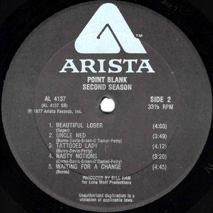 Point Blank (9) : Second Season (LP, Album, All)