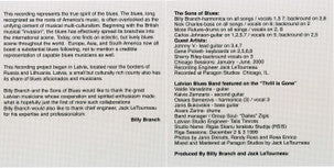 Billy Branch And The Sons Of Blues Featuring Carlos Johnson : Billy Branch And The Sons Of Blues (CD, Album)