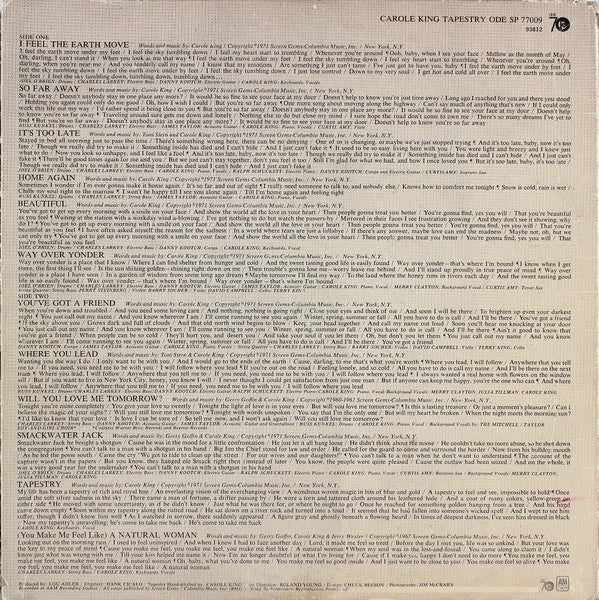 Carole King : Tapestry (LP, Album, Club, Jac)