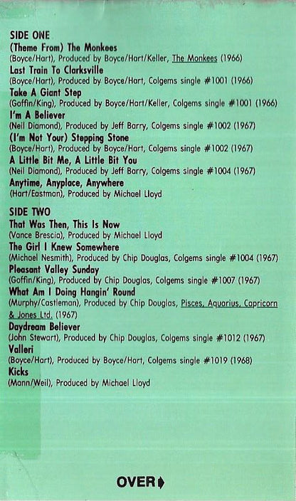 The Monkees : Then & Now... The Best Of The Monkees (Cass, Comp, Club)