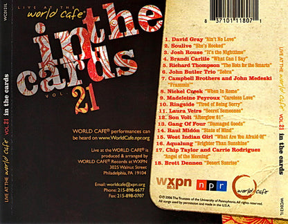 Various : Live At The World Cafe: In The Cards Vol. 21 (CD, Comp)