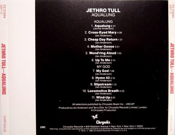 Jethro Tull : Aqualung (CD, Album, Club, RE, Pit)