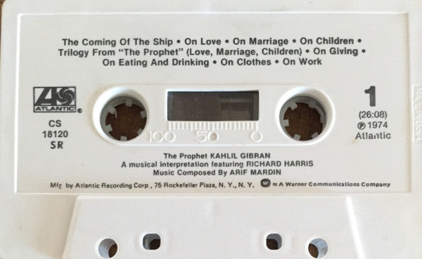 Khalil Gibran Featuring Richard Harris : The Prophet (Cass, Album)