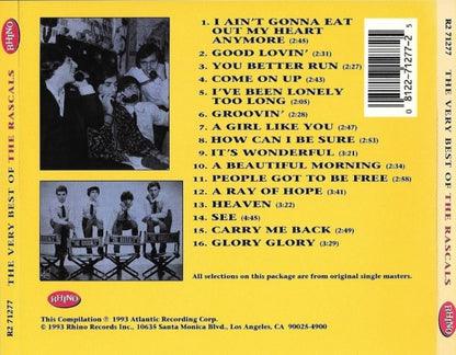 The Rascals : The Very Best Of The Rascals (CD, Comp)