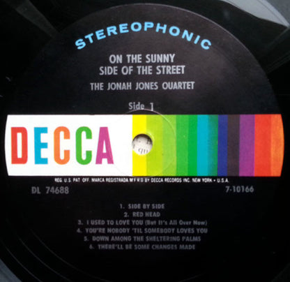 The Jonah Jones Quartet : On The Sunny Side Of The Street (LP, Album)