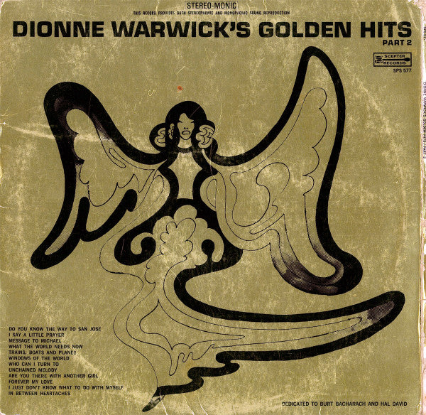Dionne Warwick : Golden Hits Part 2 (LP, Comp, Kee)