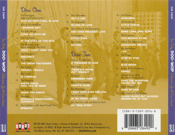 Various : The Only Doo-Wop Collection You'll Ever Need (2xCD, Comp)