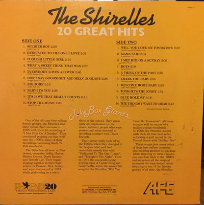 The Shirelles : Juke Box Giants - 20 Hits Of The Shirelles (LP, Comp)