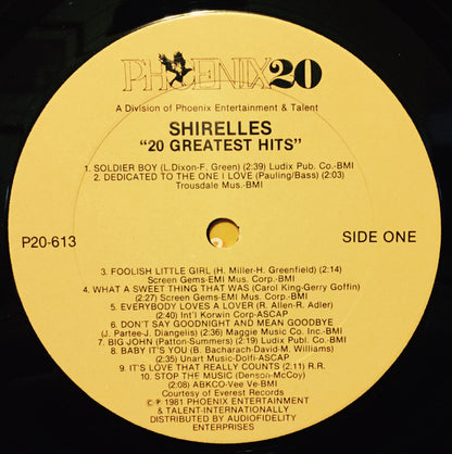 The Shirelles : Juke Box Giants - 20 Hits Of The Shirelles (LP, Comp)