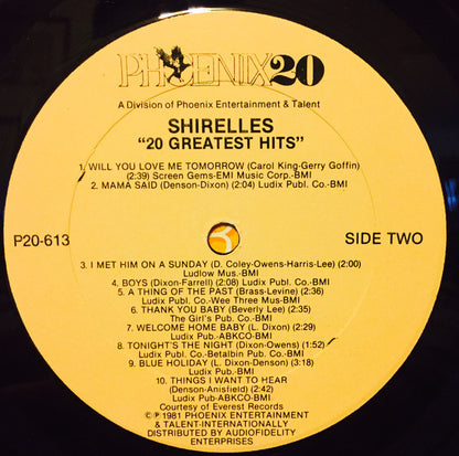 The Shirelles : Juke Box Giants - 20 Hits Of The Shirelles (LP, Comp)