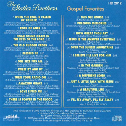 The Statler Brothers : Gospel Favorites (CD, Album, RE)