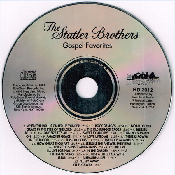 The Statler Brothers : Gospel Favorites (CD, Album, RE)