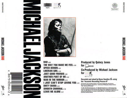 Michael Jackson : Bad (CD, Album, RE)