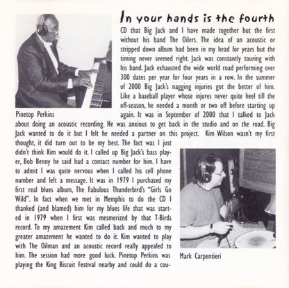 Big Jack Johnson With Kim Wilson And Special Guest Pinetop Perkins : The Memphis Barbecue Sessions (CD, Album)