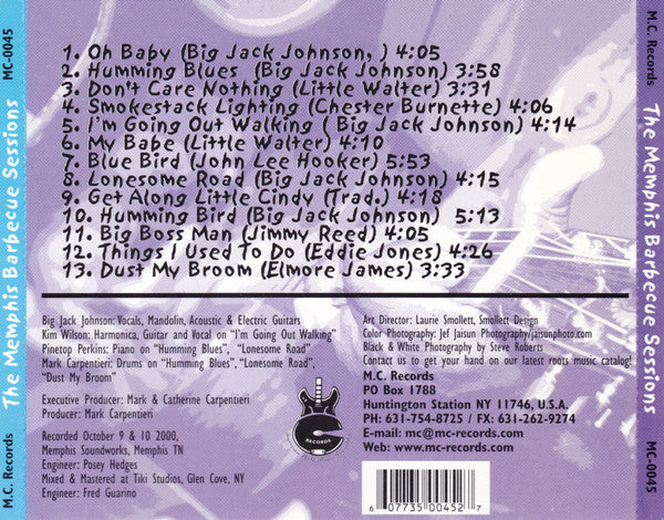 Big Jack Johnson With Kim Wilson And Special Guest Pinetop Perkins : The Memphis Barbecue Sessions (CD, Album)
