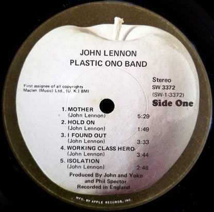 John Lennon / Plastic Ono Band* : John Lennon / Plastic Ono Band (LP, Album, Scr)