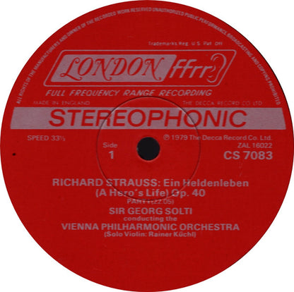 R. Strauss*, The Vienna Philharmonic*, Sir Georg Solti* : Ein Heldenleben (LP, Album)
