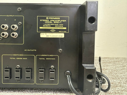 Pioneer SPEC 1 Stereo Preamplifier & SPEC 4 Power Amplifier * Fully Serviced to Factory Specs * Local Pickup ONLY