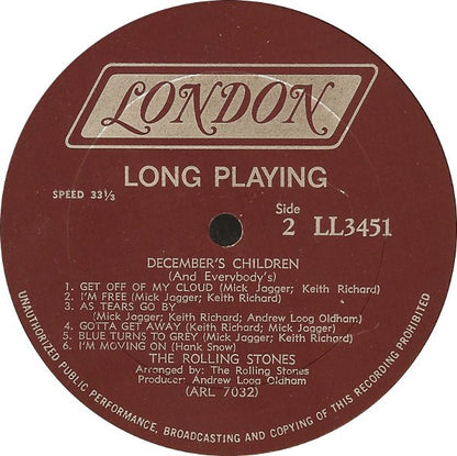 The Rolling Stones : December's Children (And Everybody's) (LP, Album, Mono, All)