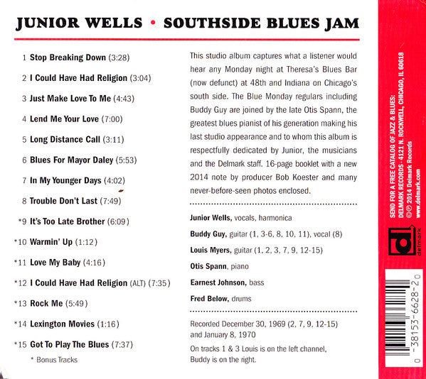 Junior Wells : Southside Blues Jam (CD, Album, RE)