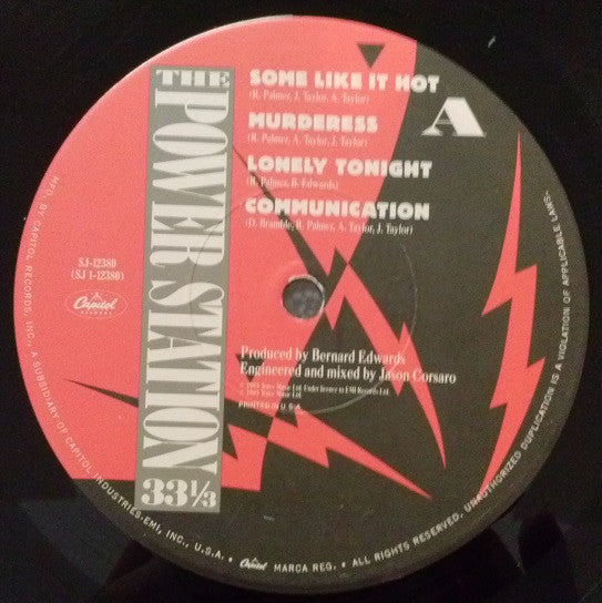 The Power Station : The Power Station 33⅓ (LP, Album, Jac)