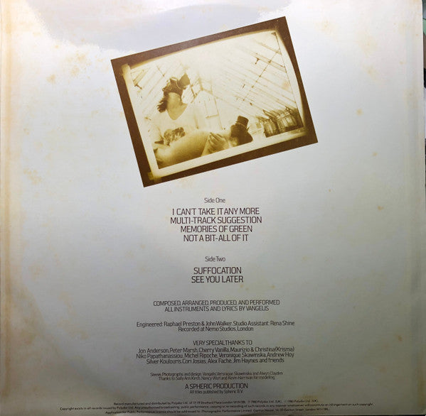 Vangelis : See You Later (LP, Album)