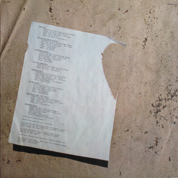 Neil Young : On The Beach (LP, Album, Pit)