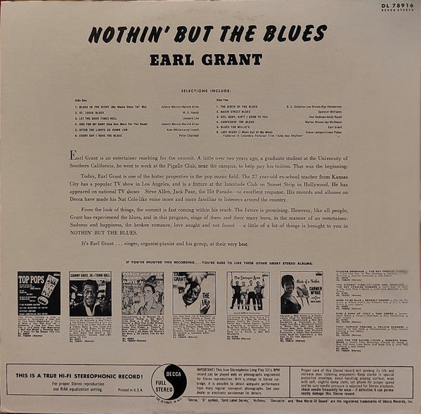 Earl Grant : Nothin' But The Blues (LP, Album)