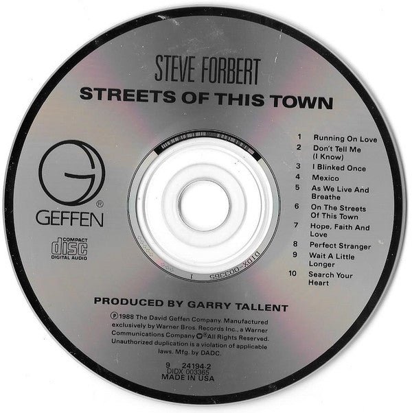 Steve Forbert : Streets Of This Town (CD, Album)