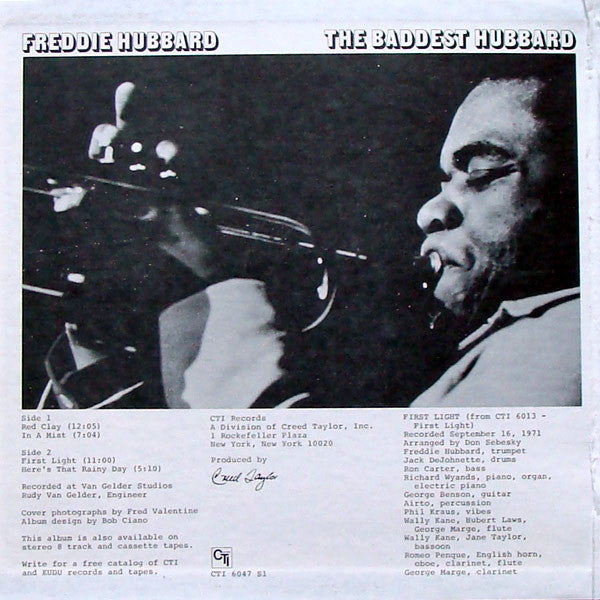 Freddie Hubbard : The Baddest Hubbard (An Anthology Of Previously Released Recordings) (LP, Comp, Gat)