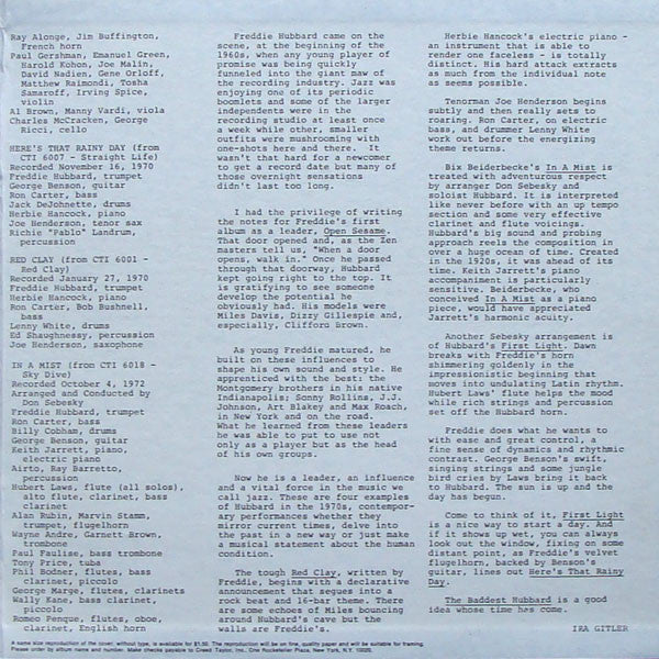 Freddie Hubbard : The Baddest Hubbard (An Anthology Of Previously Released Recordings) (LP, Comp, Gat)