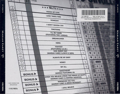 Mariah Carey : #1's (CD, Comp, Club)