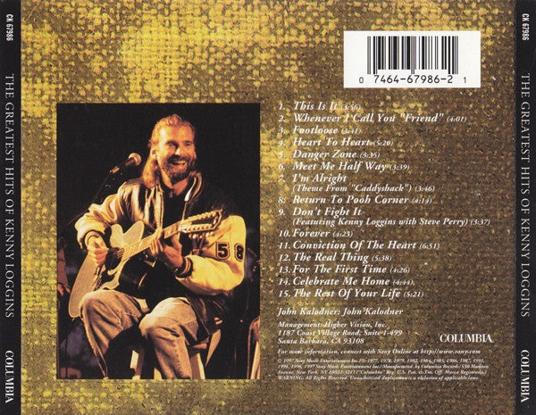 Kenny Loggins : Yesterday, Today, Tomorrow: The Greatest Hits Of Kenny Loggins (CD, Comp, Son)