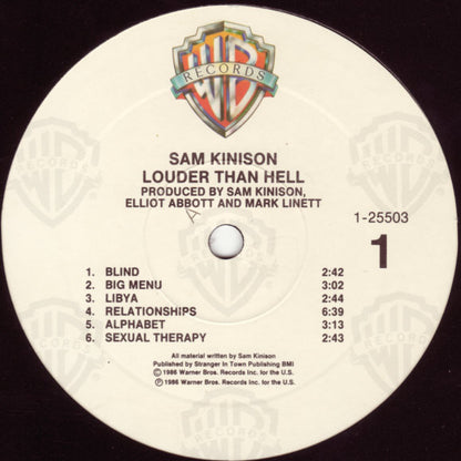 Sam Kinison : Louder Than Hell (LP, Album)