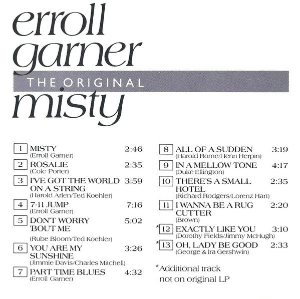 Erroll Garner : The Original Misty (CD, Comp)