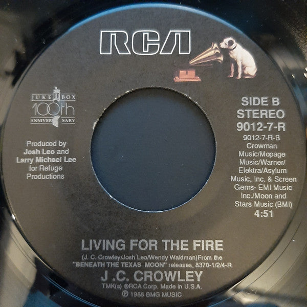 J.C. Crowley : Beneath The Texas Moon (7")