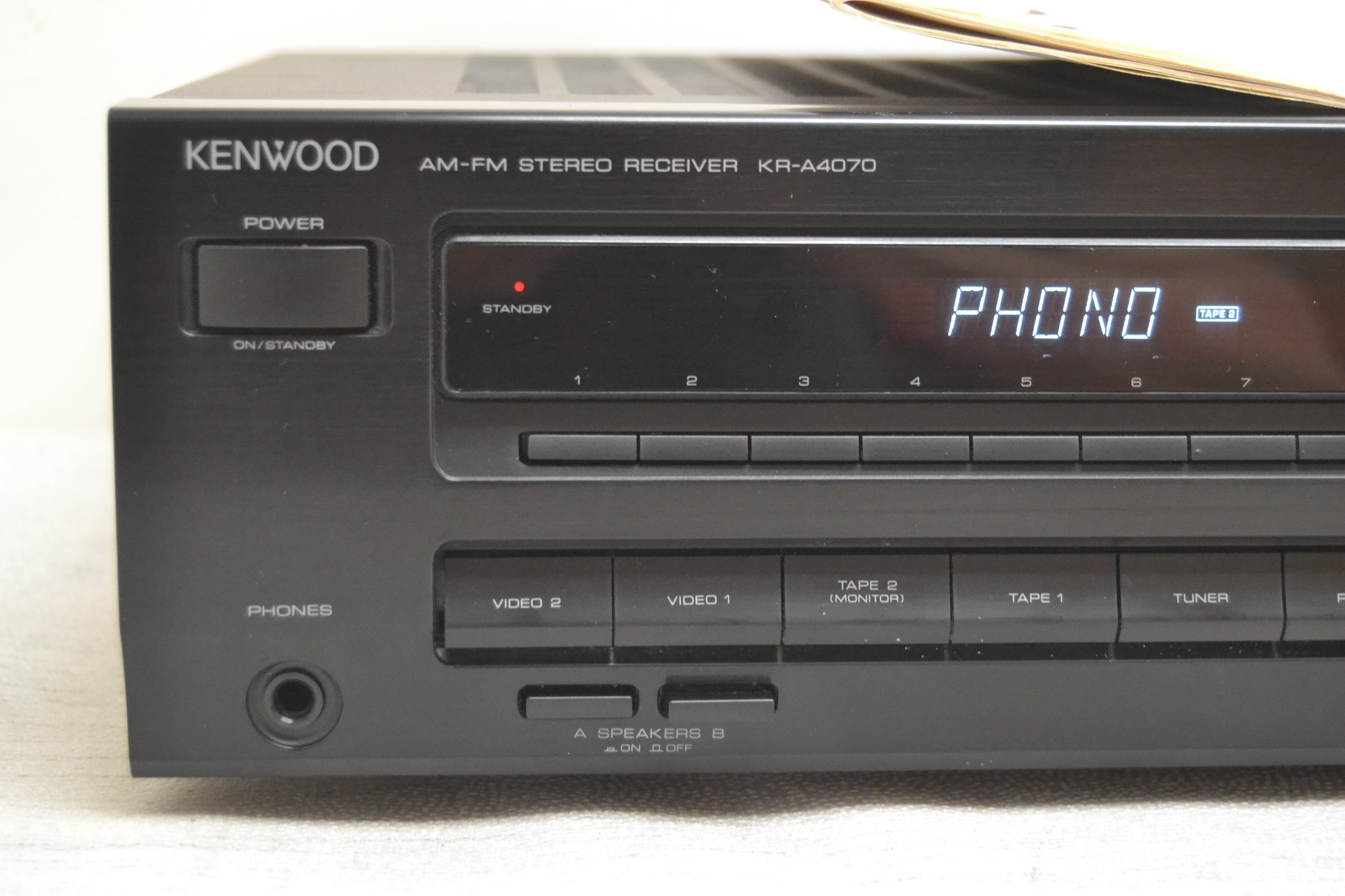 Kenwood KR-A4070  AM/FM Stereo Receiver * 60W RMS * Fully Serviced * Manual