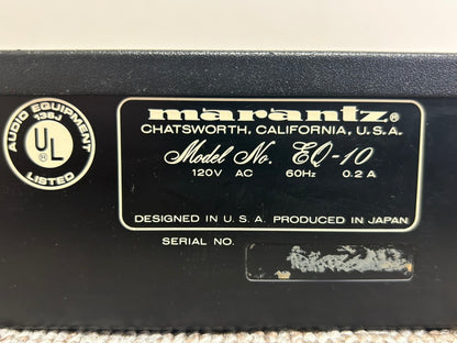 Marantz EQ-10  Stereo Graphic Equalizer * Fully Serviced
