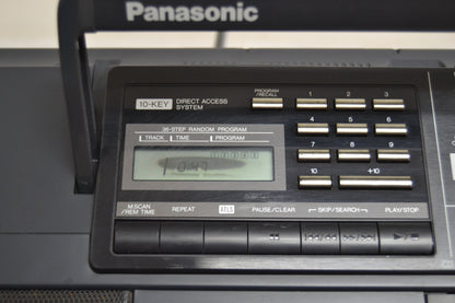 Panasonic RX-DT50, Vertical CD Player Stereo AM / FM Radio Dual Cassette 1980's 8 Fully Serviced * New Belts
