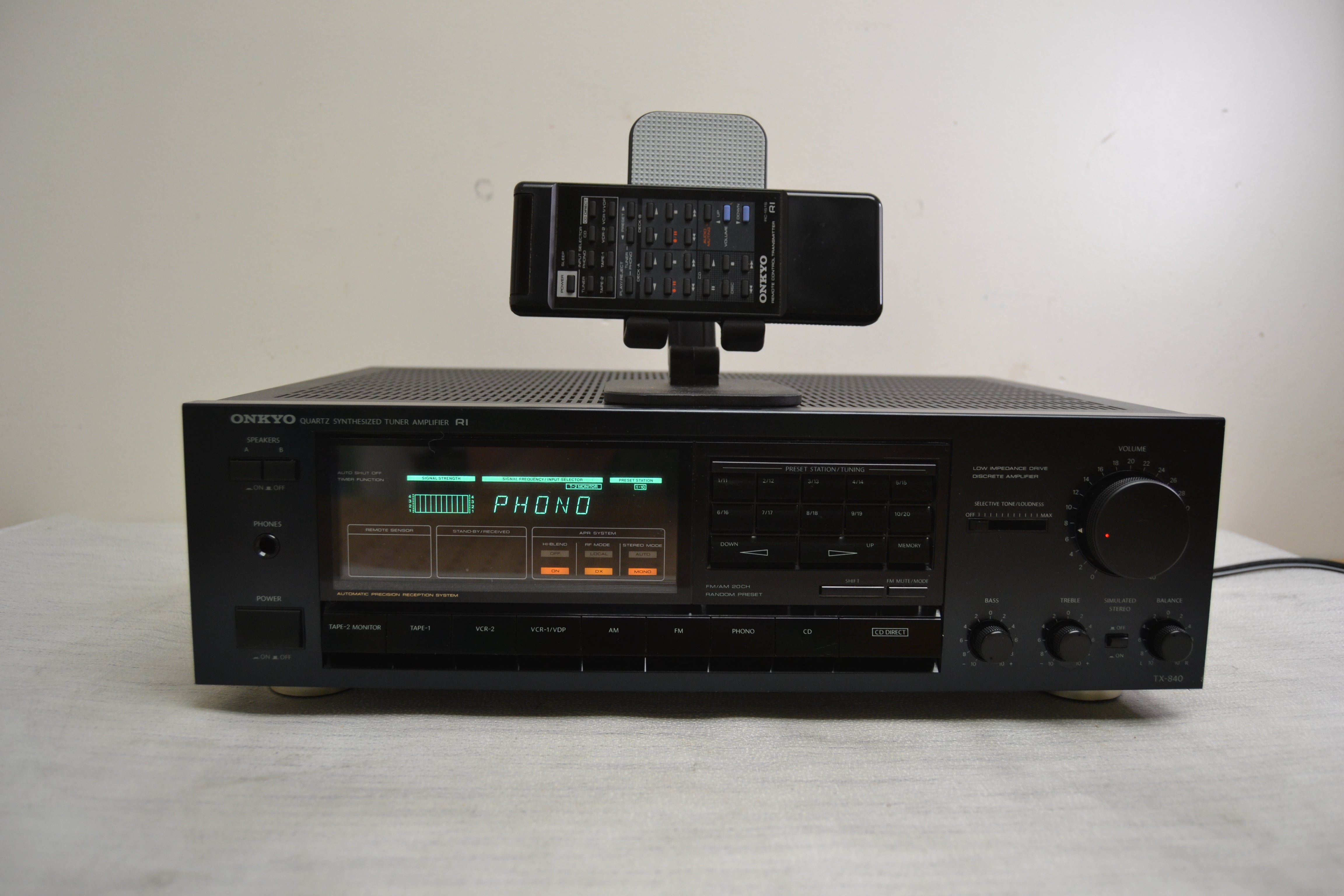 Onkyo TX-840 Stereo Receiver * 60W RMS * Remote * Fully Serviced * New Belts