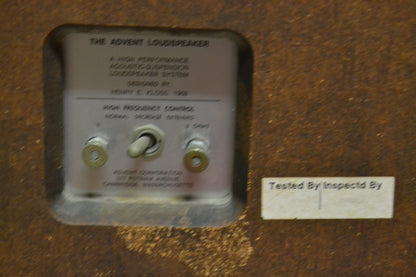 Advent The Advent LoudSpeaker * Fried Egg * Refoamed 6/26 *