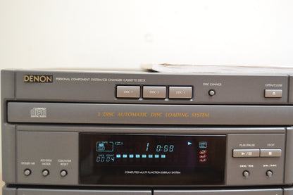 Denon D-1250 Mini Shelf Stereo System * 50W RMS * Remote * Manual