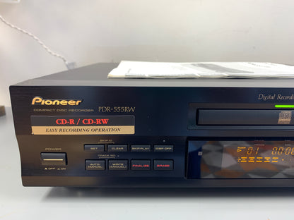 Pioneer PDR-555RW Single CD Player / Recorder * Manual