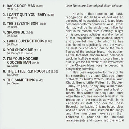 Willie Dixon : I Am The Blues (CD, Album, RE)