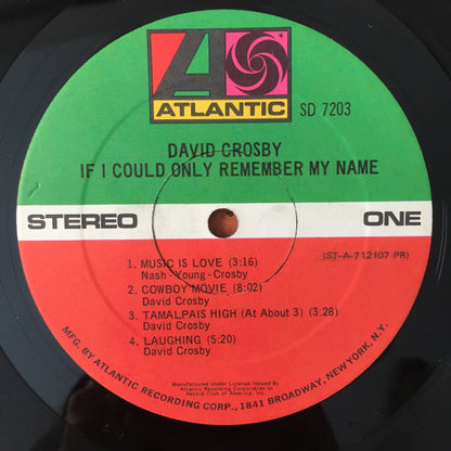 David Crosby : If I Could Only Remember My Name (LP, Album, Club)