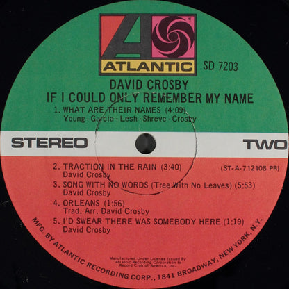 David Crosby : If I Could Only Remember My Name (LP, Album, Club)