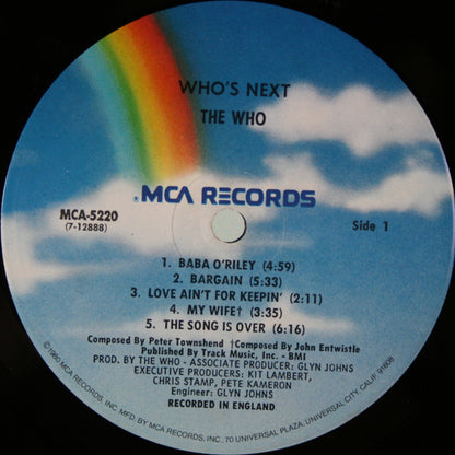 The Who : Who's Next (LP, Album, RE, Pin)