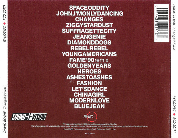 David Bowie : Changesbowie (CD, Comp, RE, Gre)