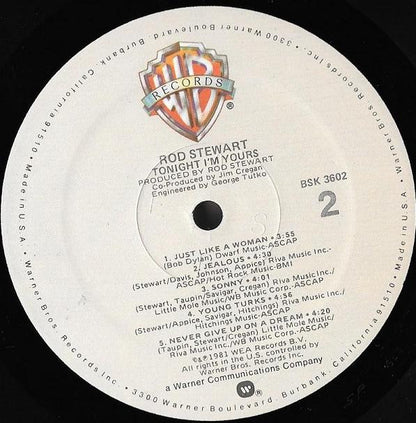 Rod Stewart : Tonight I'm Yours (LP, Album, Spe)