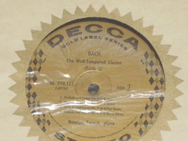 Bach* : Rosalyn Tureck : The Well-Tempered Clavier (LP, Album, Glo)